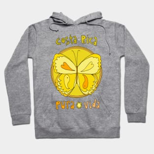 Pura Vida Costa Rica Butterfly Peaceful Good Vibes Hoodie